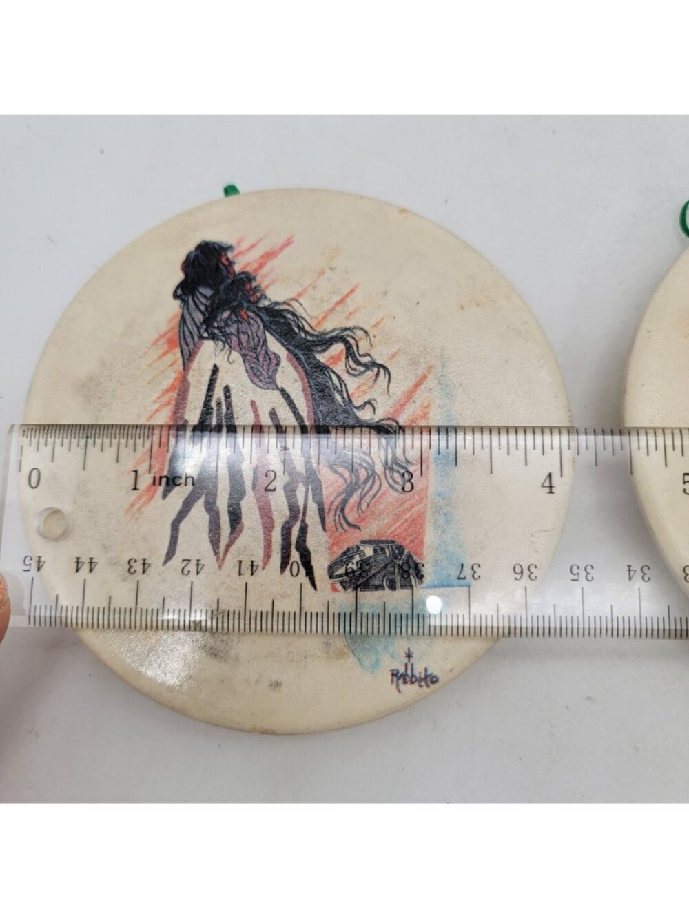 William B. Rabbit Native American Sandstone Coaster Set of 2 - Picture 6 of 7